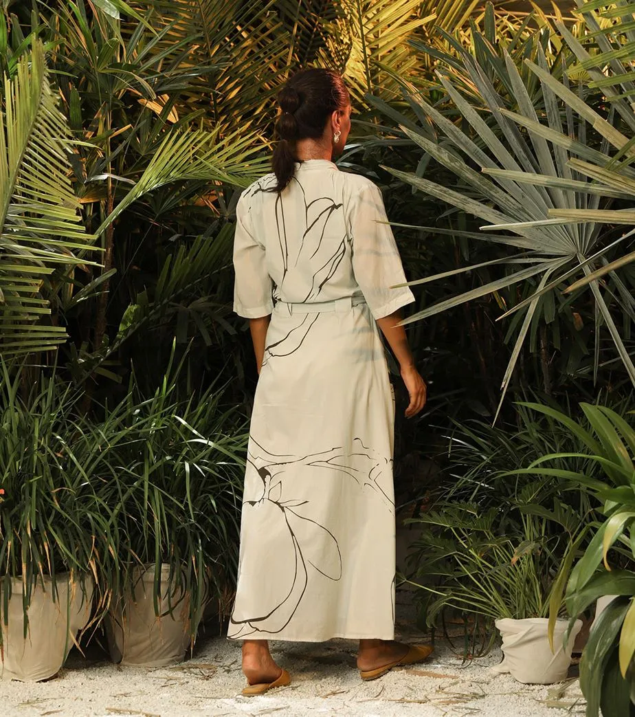 Khara Kapas   -   Fresh Awakenings Mint green slit dress - Another Day in Paradise