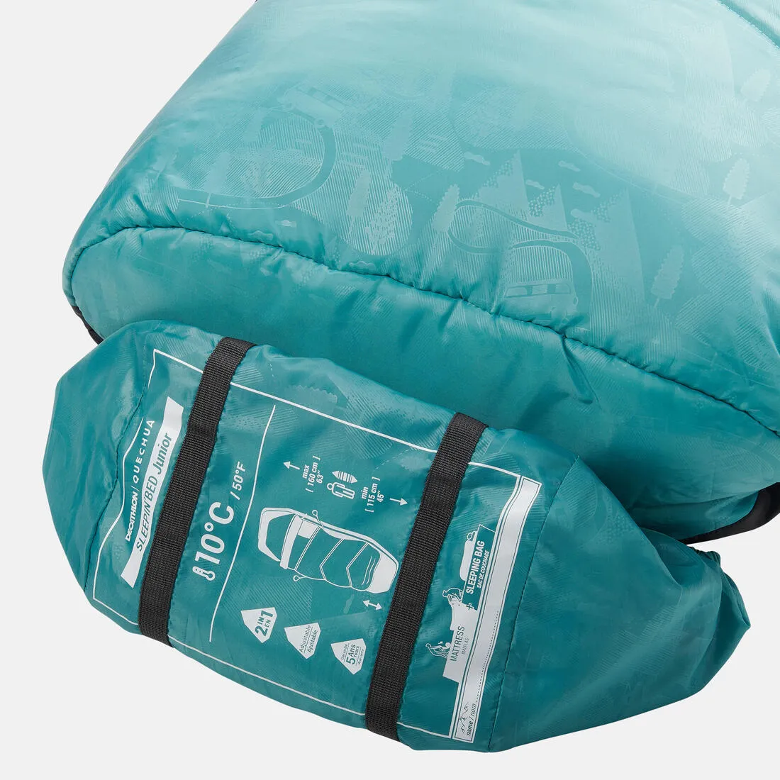 Kids’ 2-In-1 Sleeping Bag - Sleepin Bed Junior 10°C L