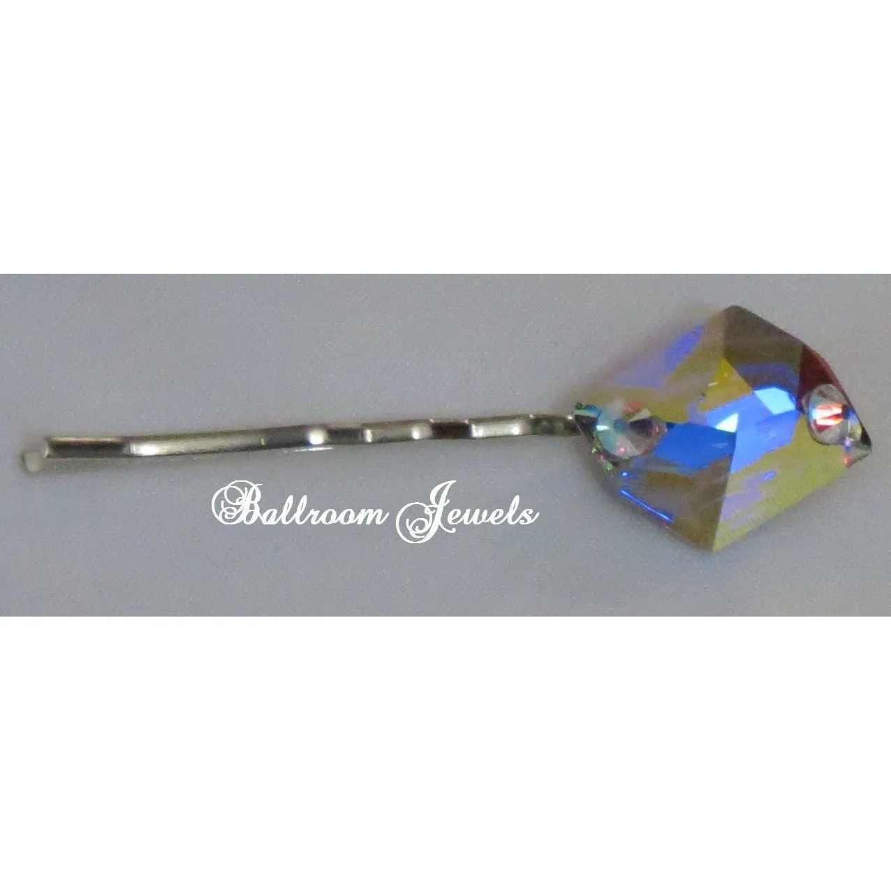 Large AB Crystal bobby pins