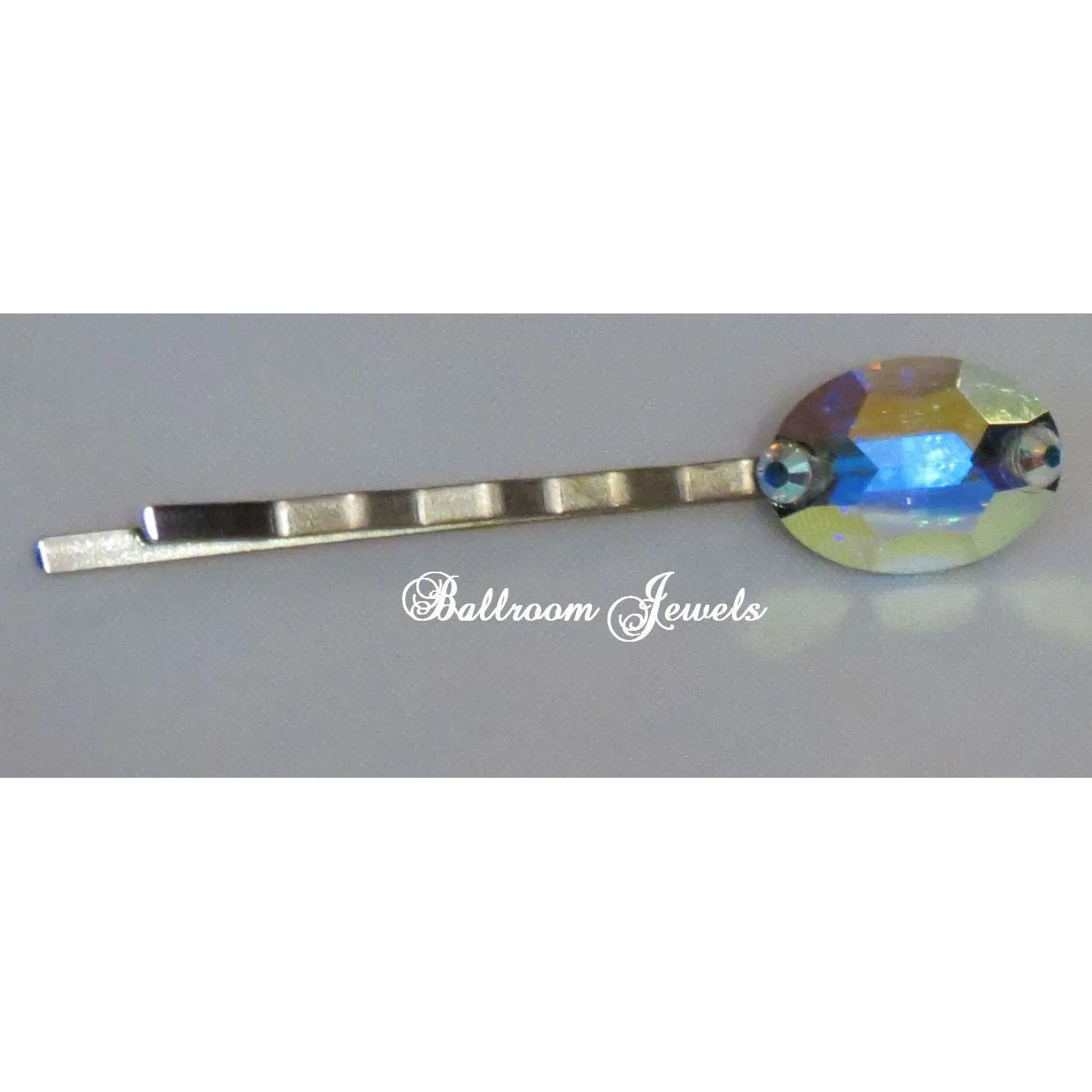 Large AB Crystal bobby pins
