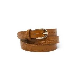 Leather croc pattern blet