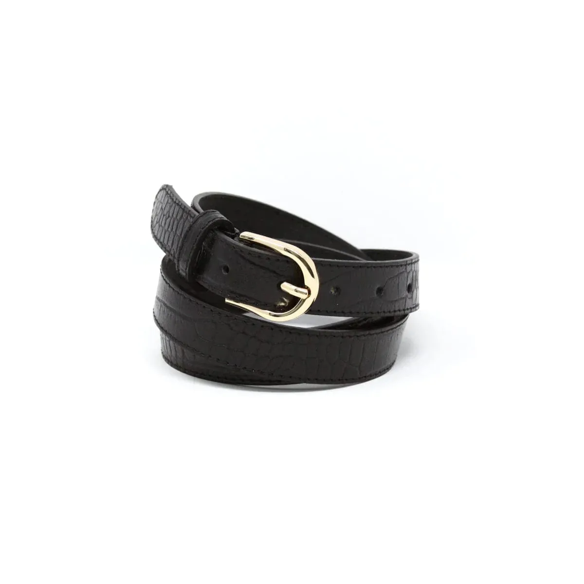 Leather croc pattern blet