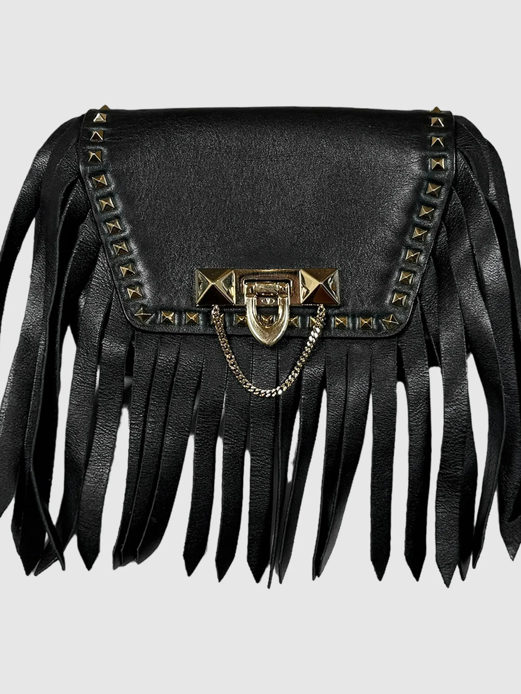 Leather Fringe Belt Bag