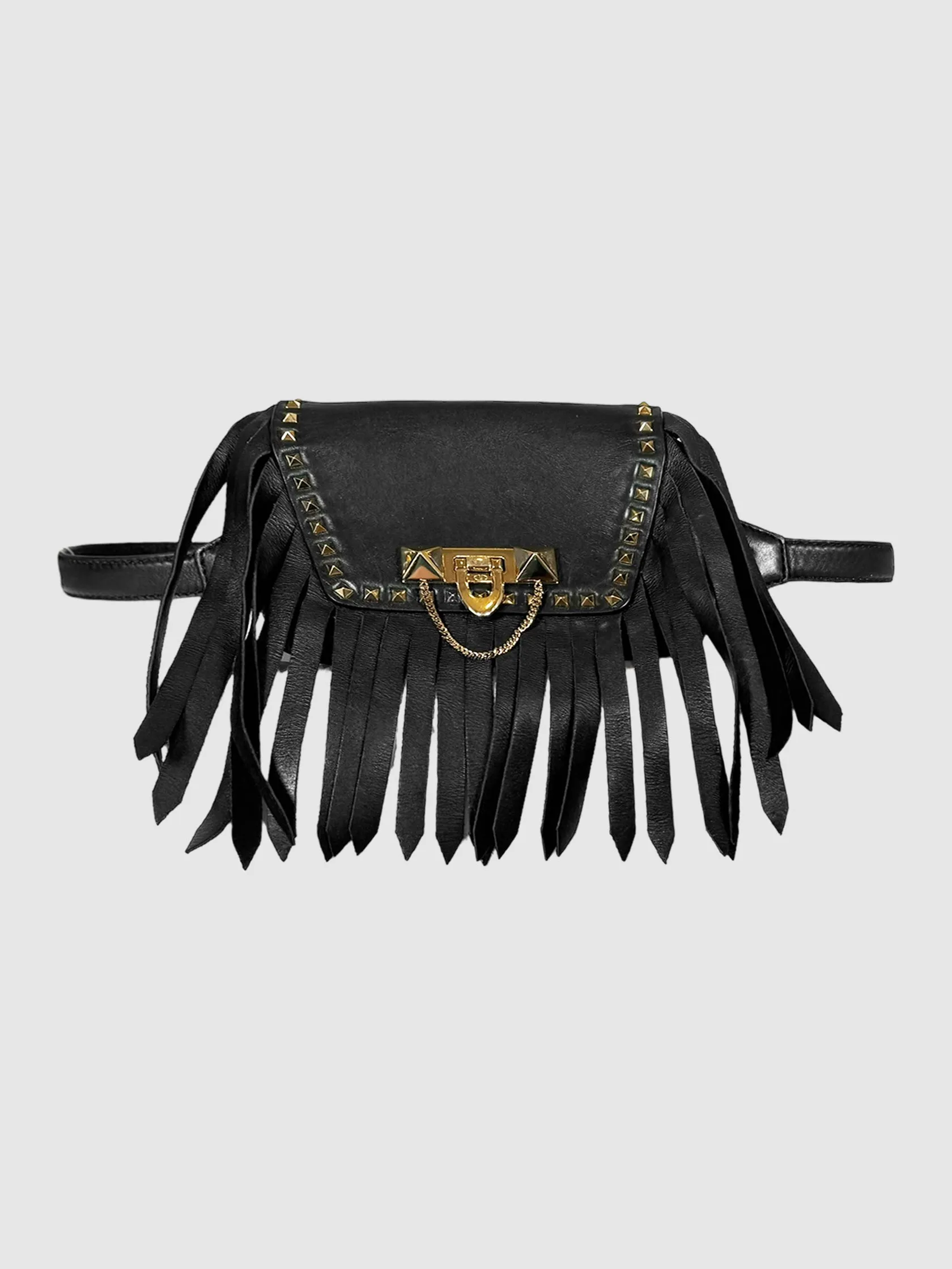 Leather Fringe Belt Bag