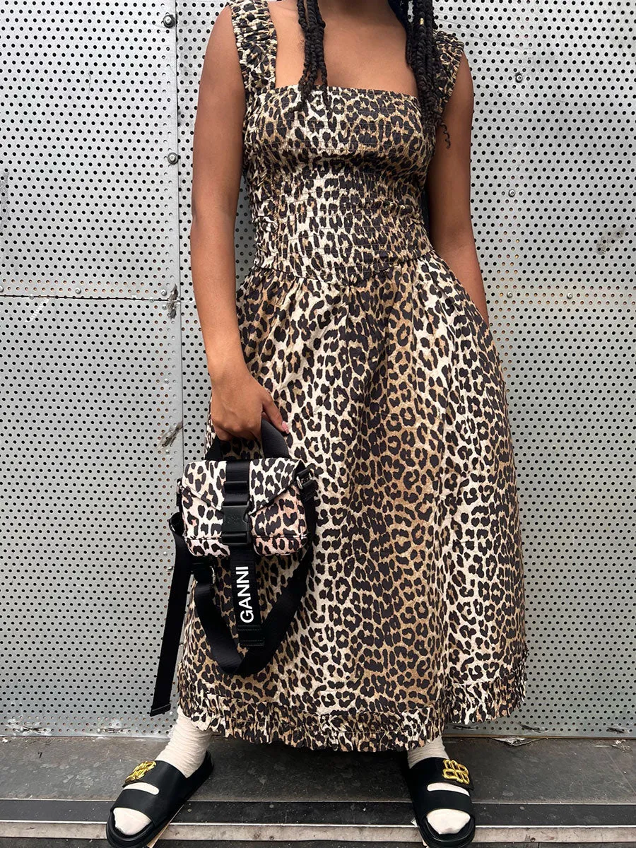 Leopard Tech Mini Satchel Bag