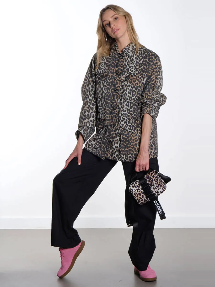 Leopard Tech Mini Satchel Bag