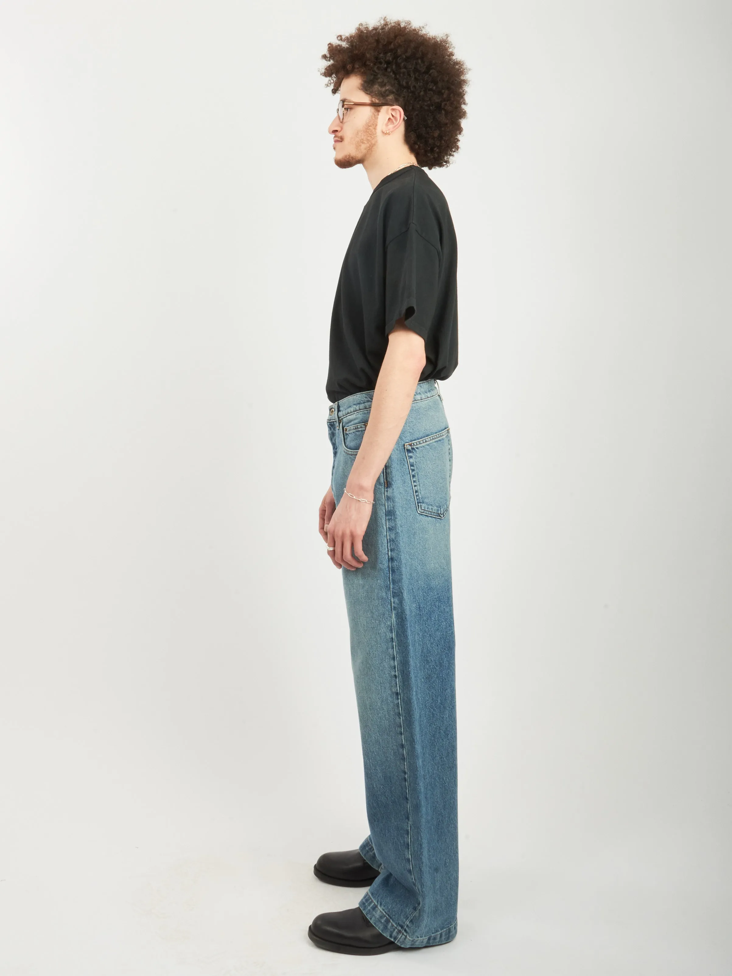 Light Wash Indigo Javier Wide Leg Jeans