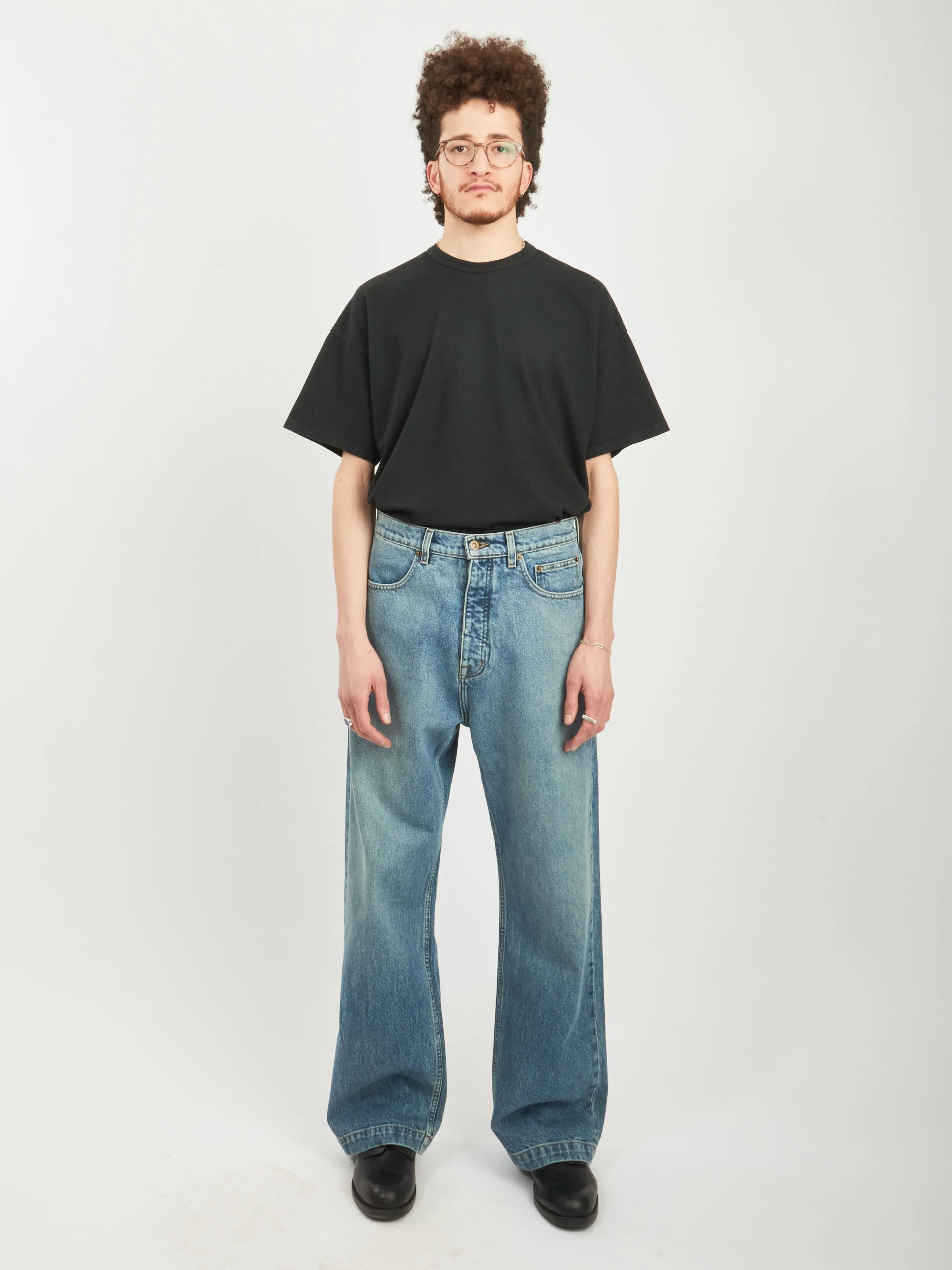 Light Wash Indigo Javier Wide Leg Jeans