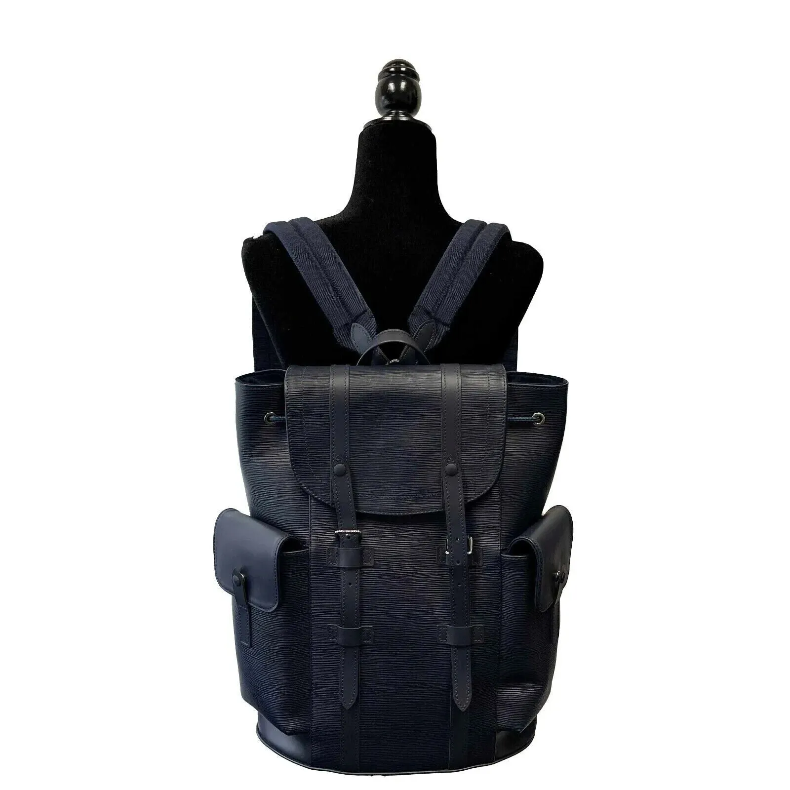 Louis Vuitton Christopher MM Medium Navy Blue Backpack