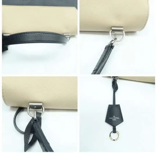 Louis Vuitton Lock me Black&Beige Leather Satchel Bag