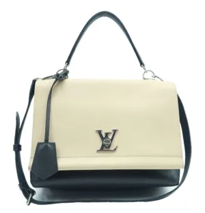 Louis Vuitton Lock me Black&Beige Leather Satchel Bag