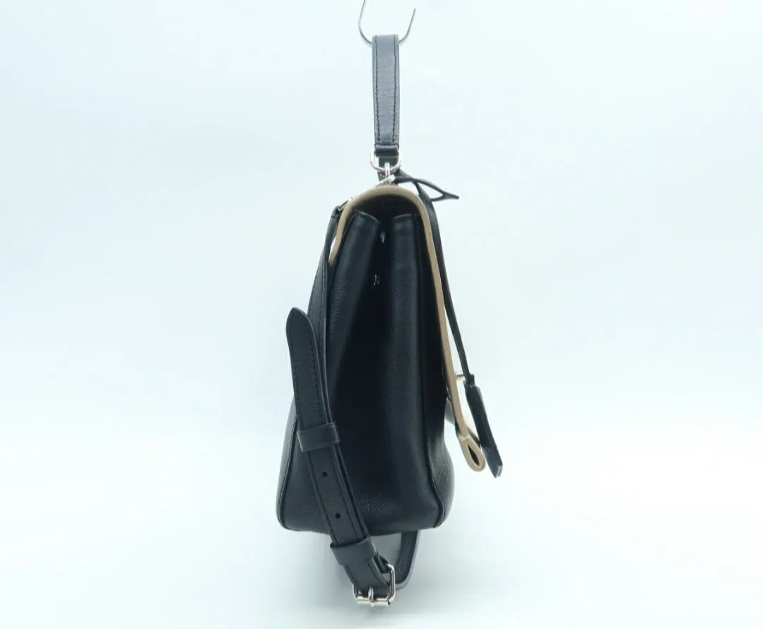 Louis Vuitton Lock me Black&Beige Leather Satchel Bag