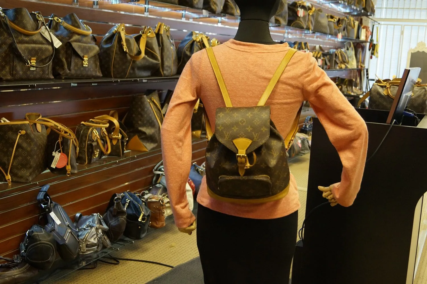 LOUIS VUITTON Monogram Montsouris MM Backpack Bag