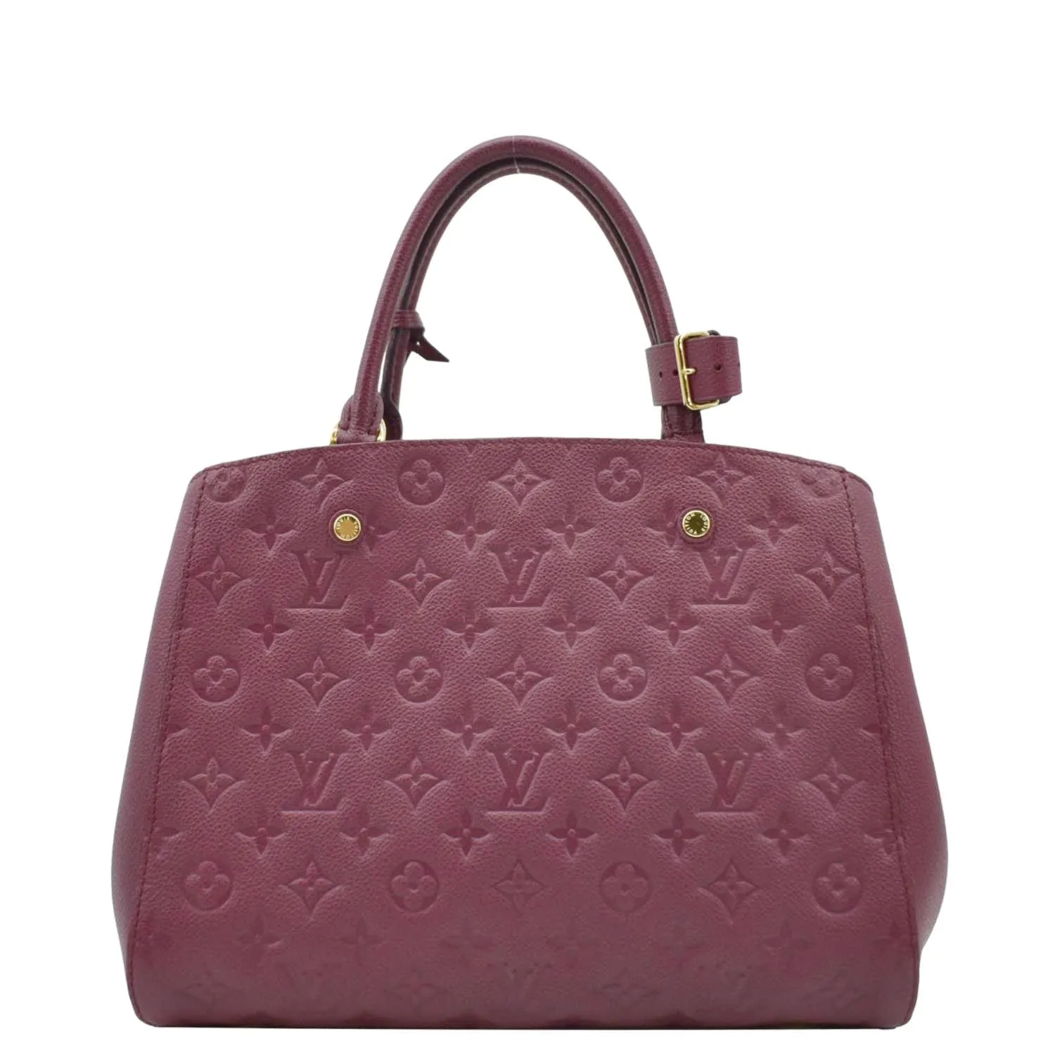 LOUIS VUITTON Montaigne MM Monogram Empreinte Satchel Shoulder Bag Aurore