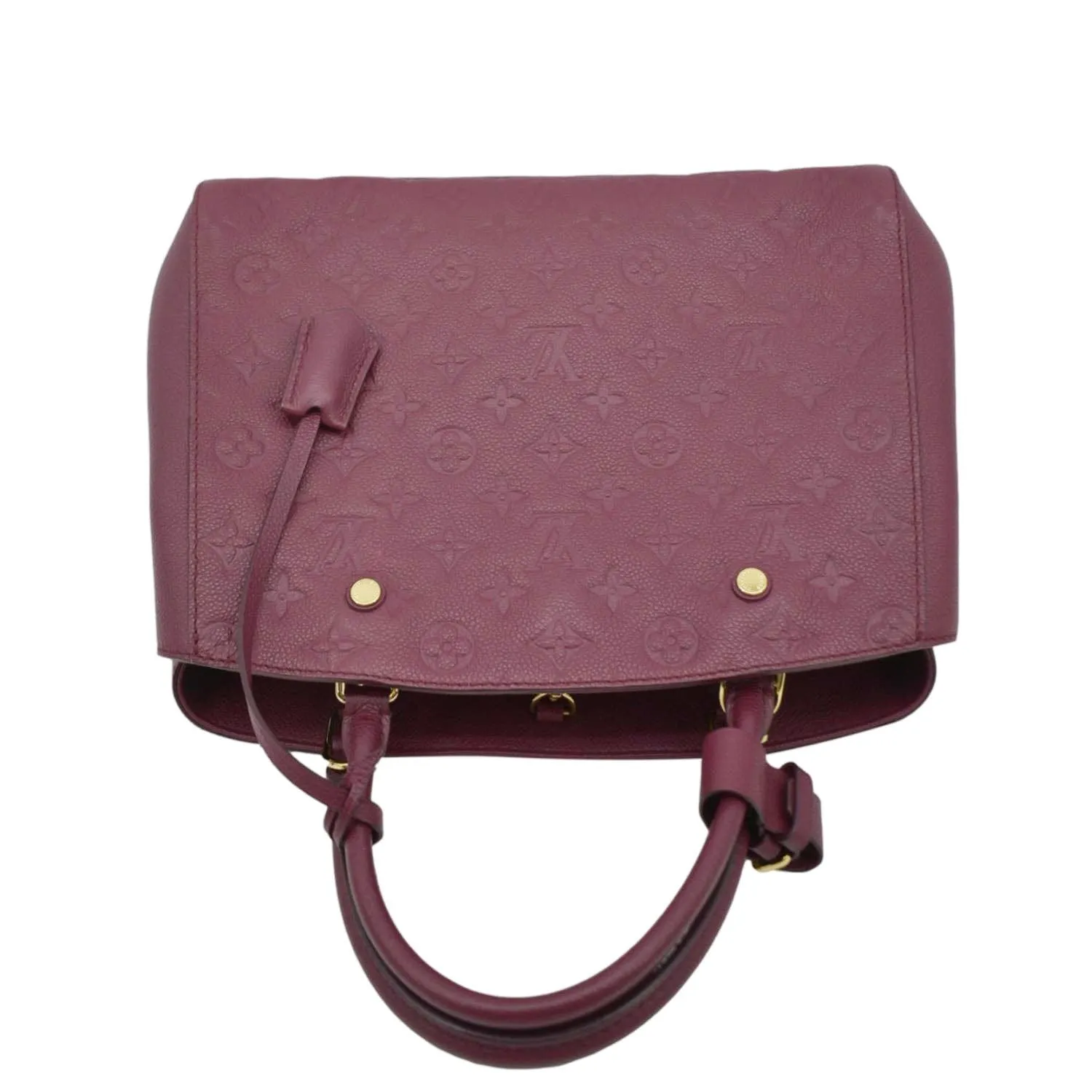 LOUIS VUITTON Montaigne MM Monogram Empreinte Satchel Shoulder Bag Aurore