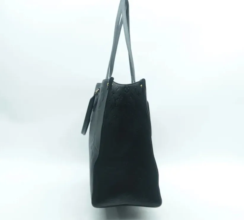 Louis Vuitton Onthego Black Monogram Leather Satchel Bag
