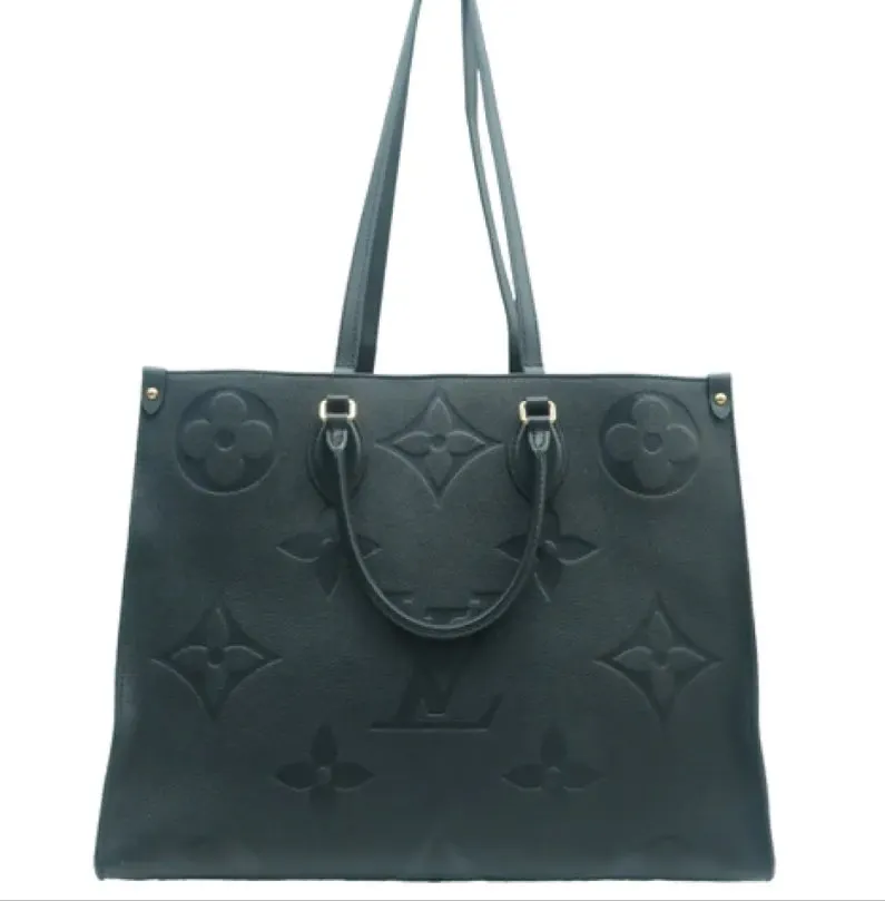 Louis Vuitton Onthego Black Monogram Leather Satchel Bag