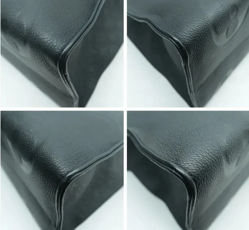 Louis Vuitton Onthego Black Monogram Leather Satchel Bag