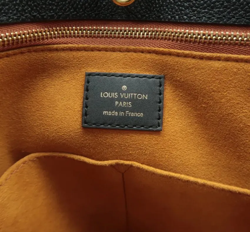 Louis Vuitton Onthego Black Monogram Leather Satchel Bag