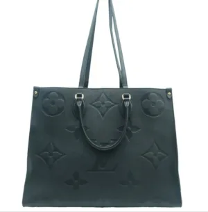 Louis Vuitton Onthego Black Monogram Leather Satchel Bag