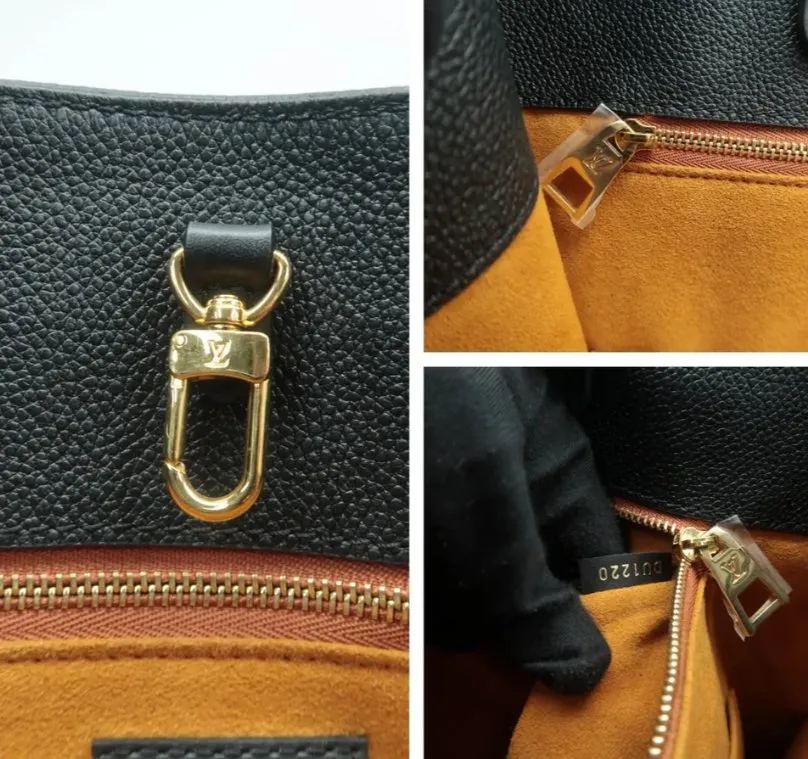 Louis Vuitton Onthego Black Monogram Leather Satchel Bag
