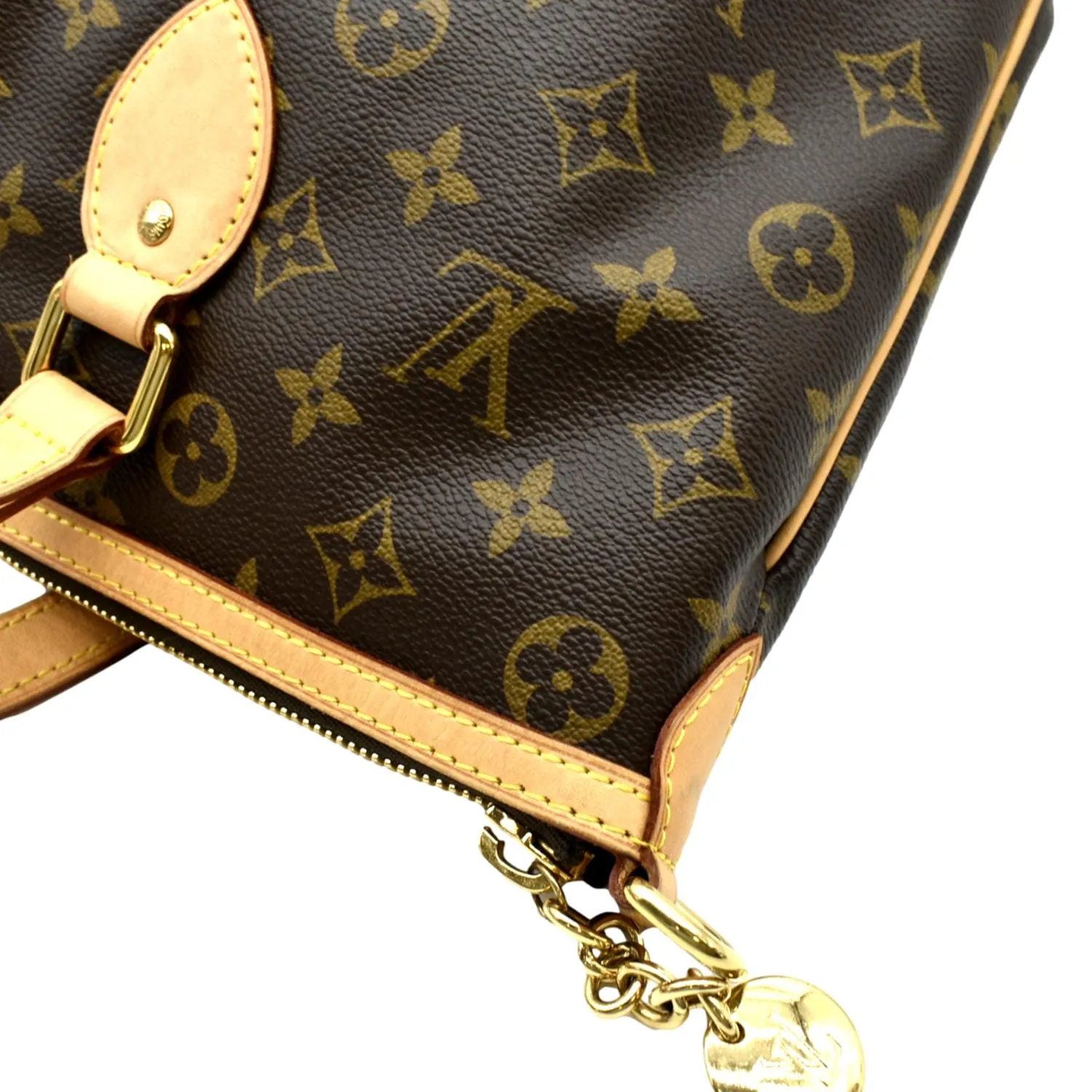 LOUIS VUITTON Palermo PM Monogram Canvas Shoulder Bag Brown