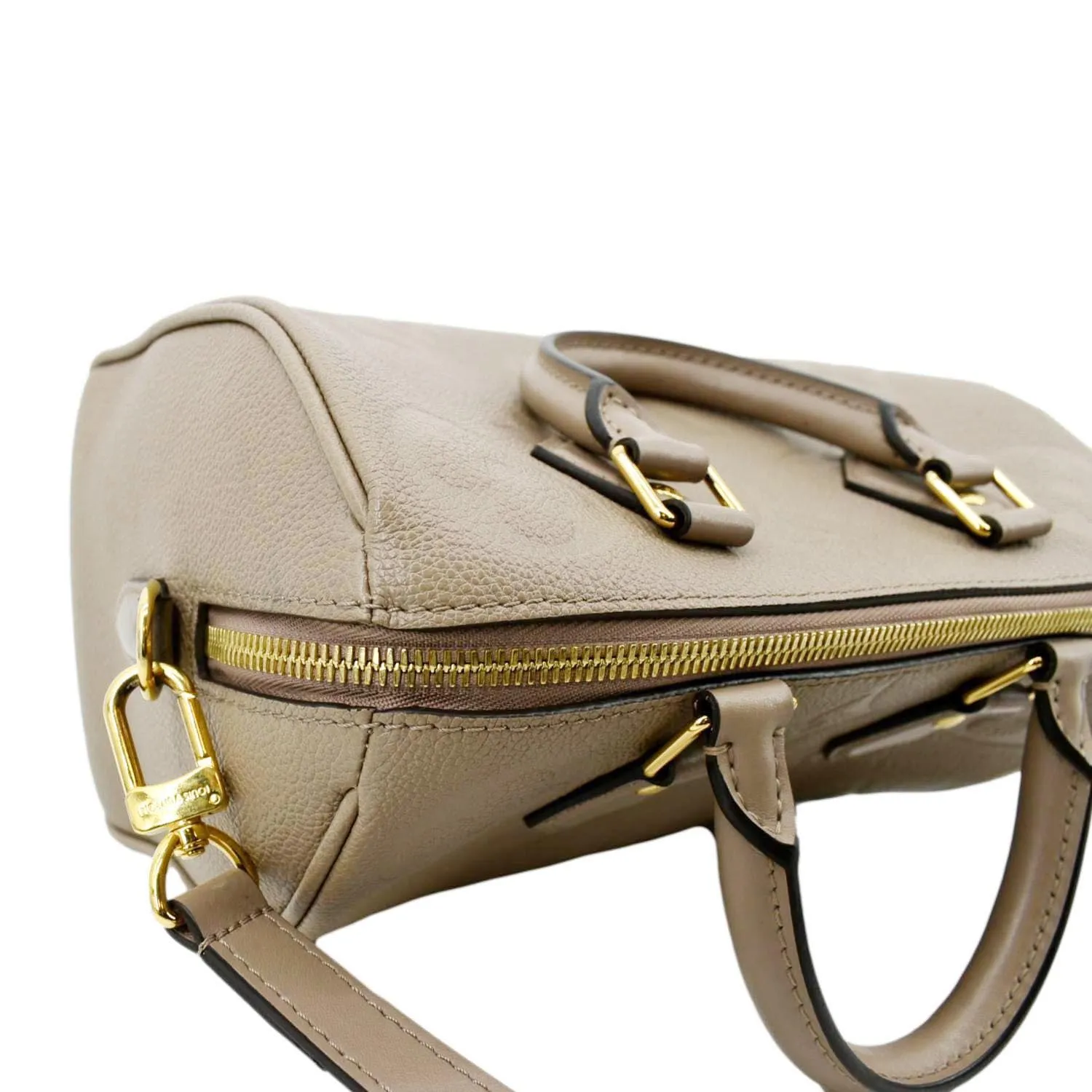 LOUIS VUITTON Speedy 25 Bandouliere Monogram Empreinte Shoulder Bag Tourterelle