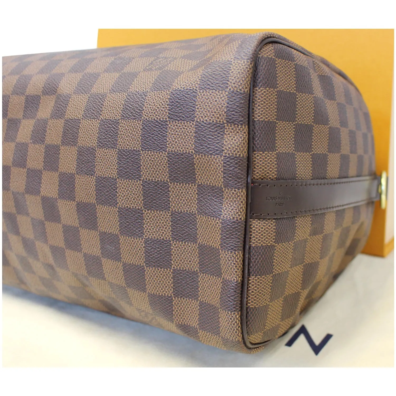 LOUIS VUITTON Speedy 30 Bandouliere Damier Ebene Shoulder Bag Brown