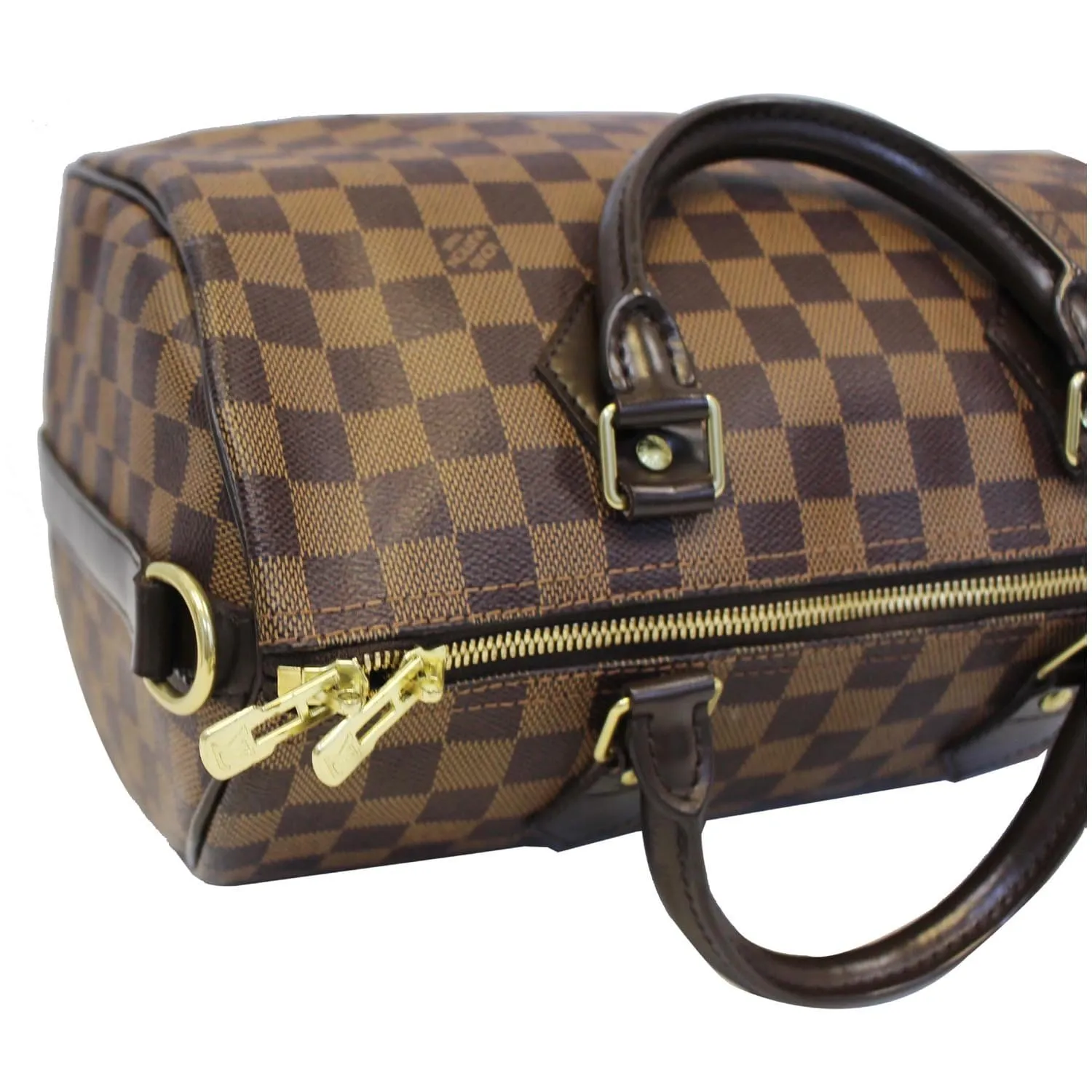 LOUIS VUITTON Speedy 30 Bandouliere Damier Ebene Shoulder Bag Brown