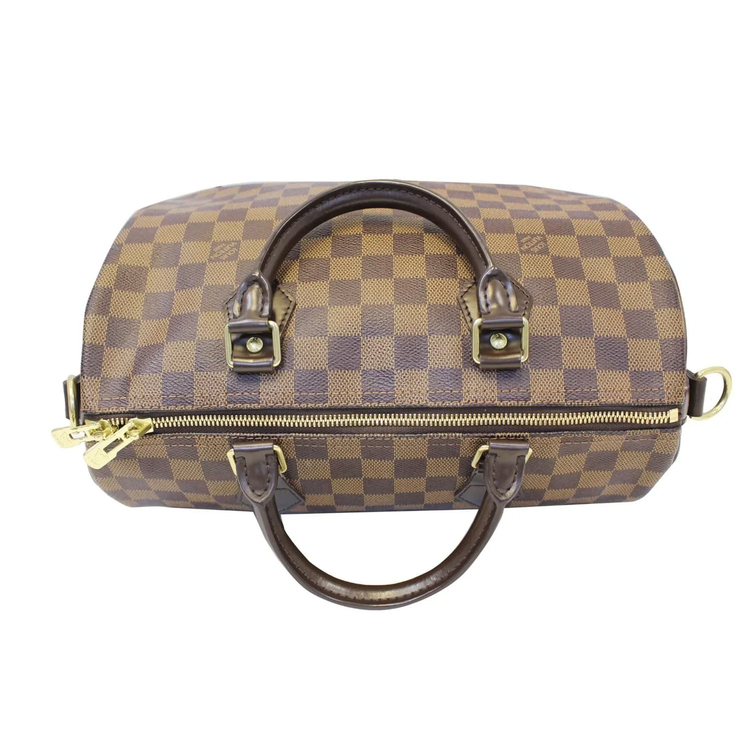 LOUIS VUITTON Speedy 30 Bandouliere Damier Ebene Shoulder Bag Brown