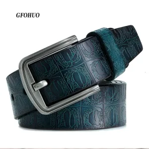 Luxury Leather Cowboy Belt for Men