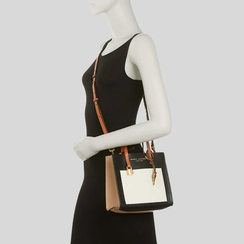 Marc Jacobs Mini Grind Satchel Tote Bag Smoked Almond Multi RS-M0016132