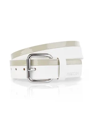 MarcCain Two-Tone Cowhide Leather Waist Belt XS G1.06 L27