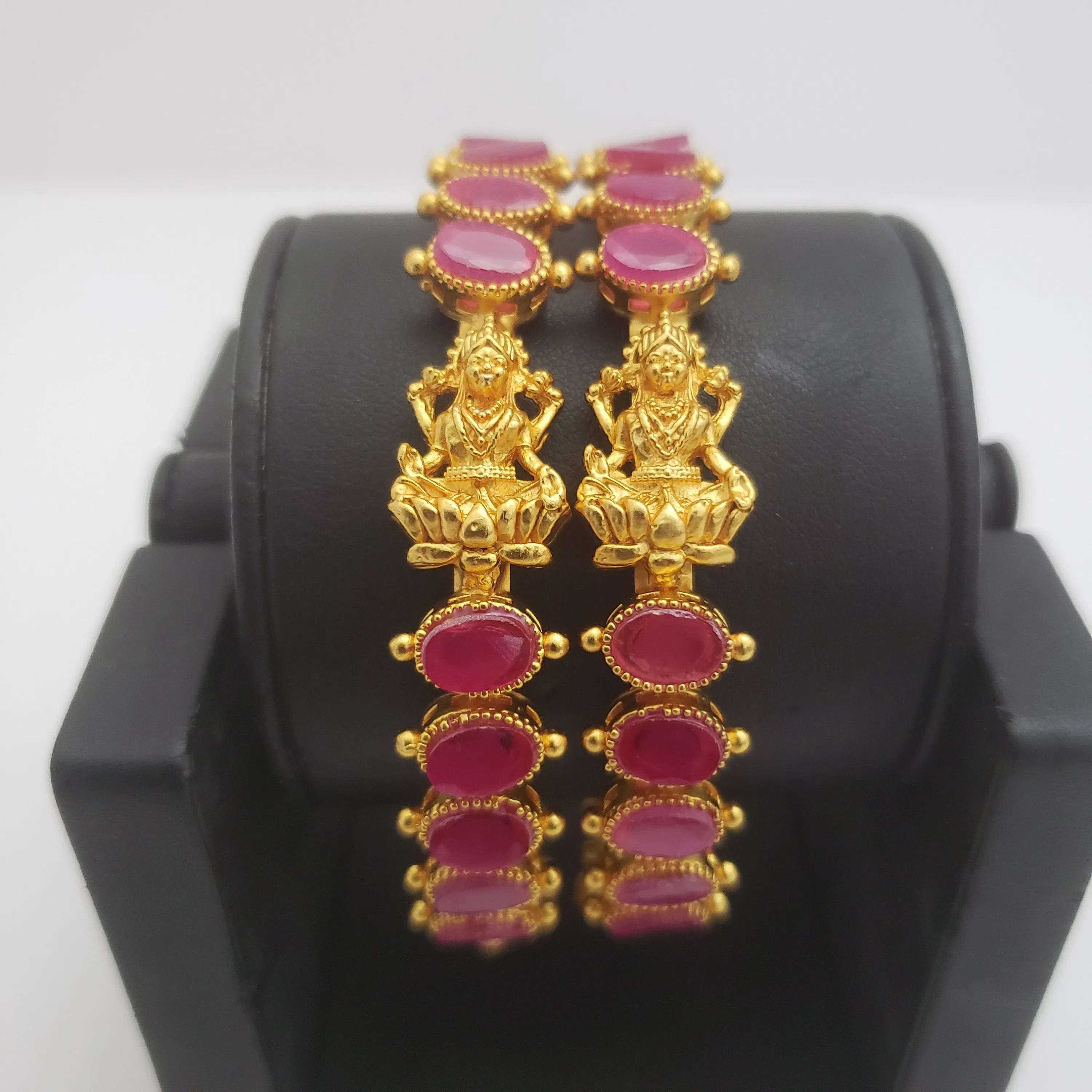 Matte Lakshmi Ruby bangles
