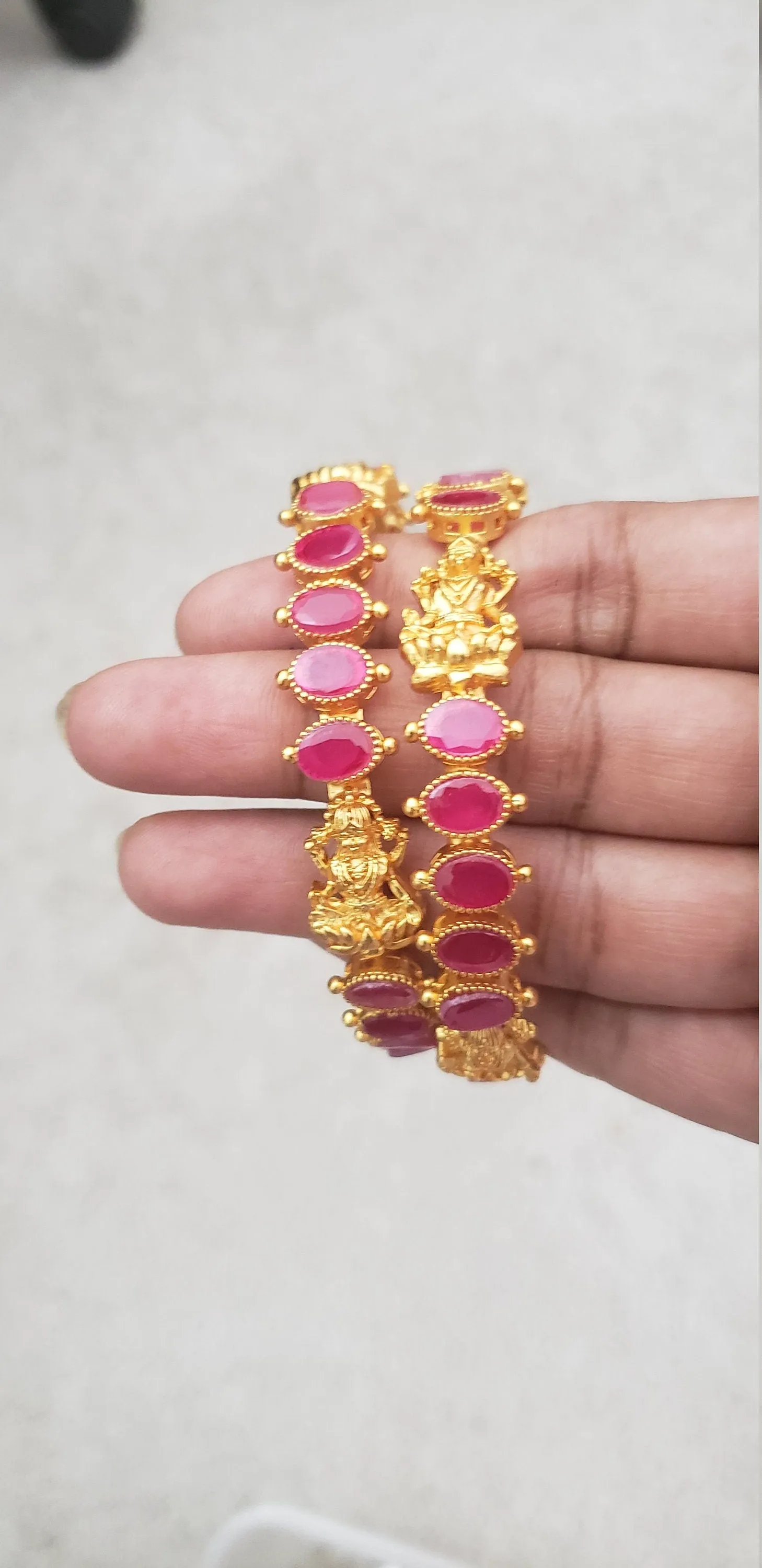 Matte Lakshmi Ruby bangles
