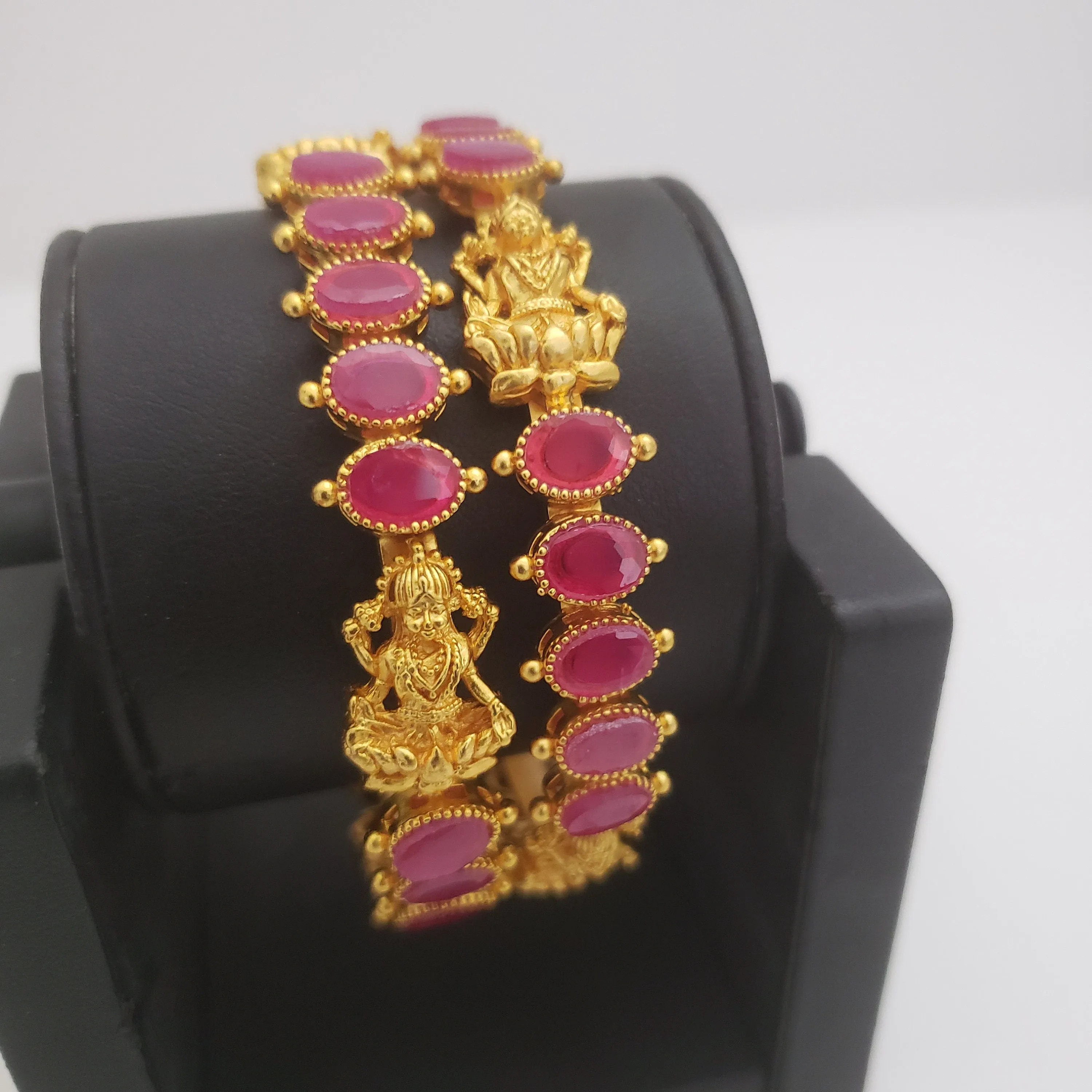 Matte Lakshmi Ruby bangles