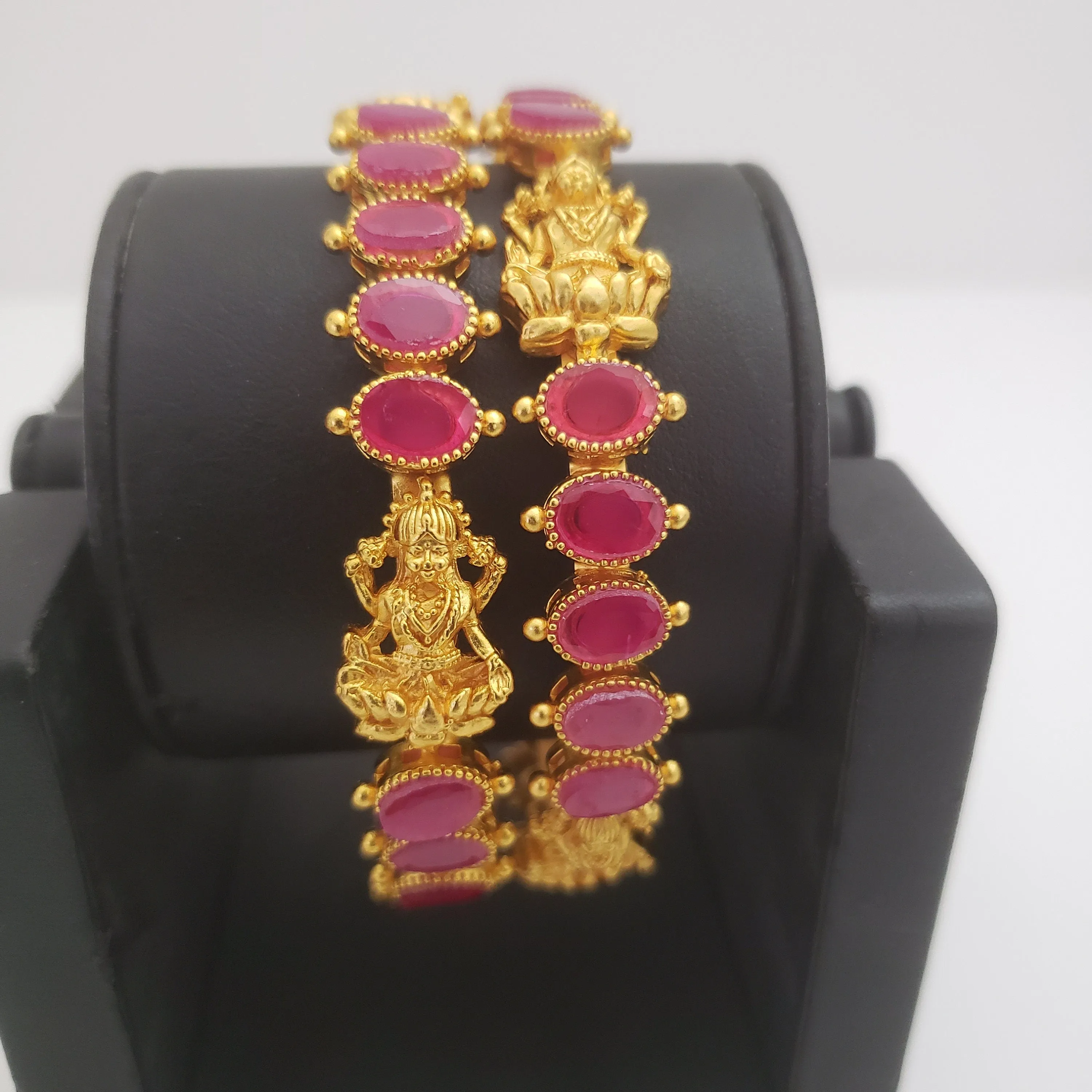 Matte Lakshmi Ruby bangles