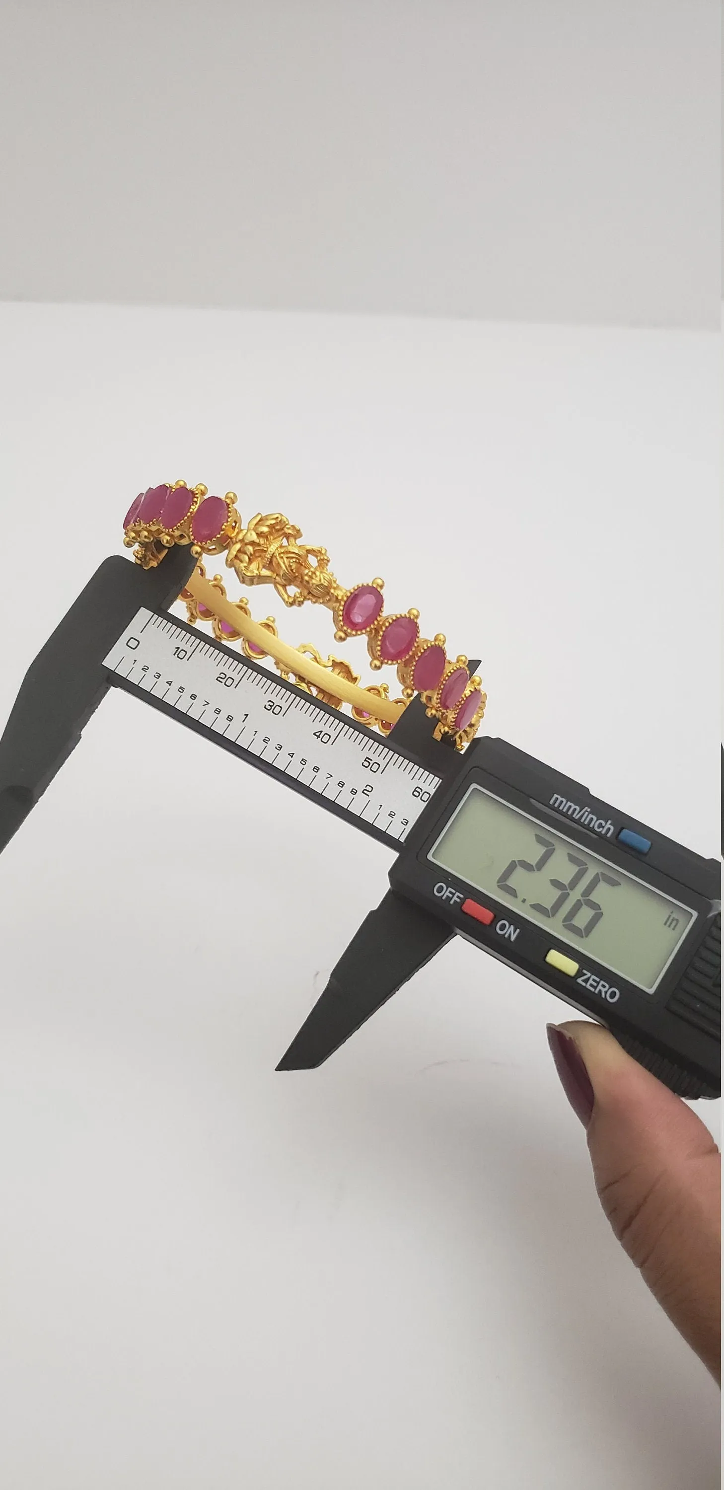 Matte Lakshmi Ruby bangles