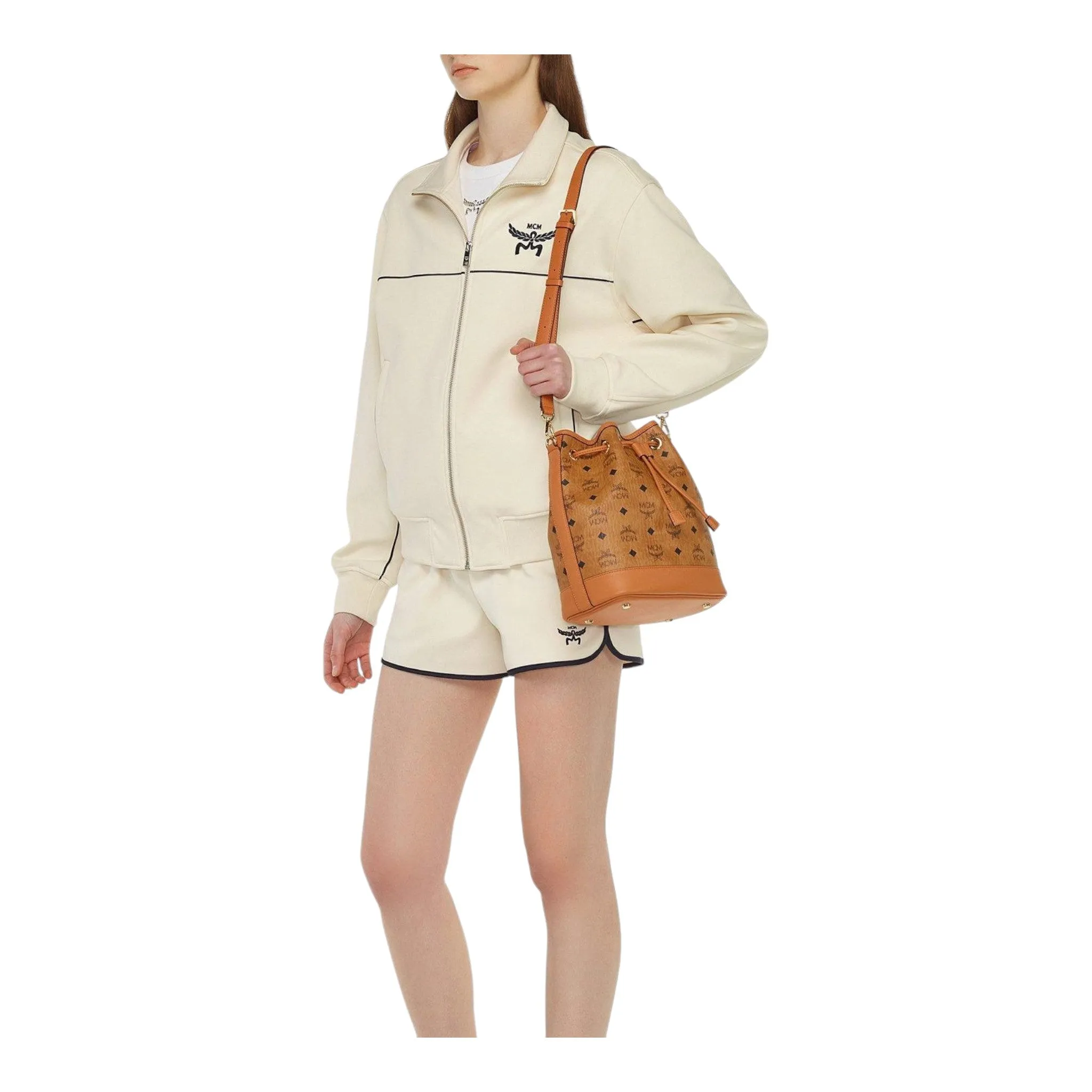 MCM Dessau Drawstring Bag in Visetos