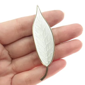 MEKA 925 Sterling Silver Gold Filled Vintage Denmark Floral Leaf Pin Brooch