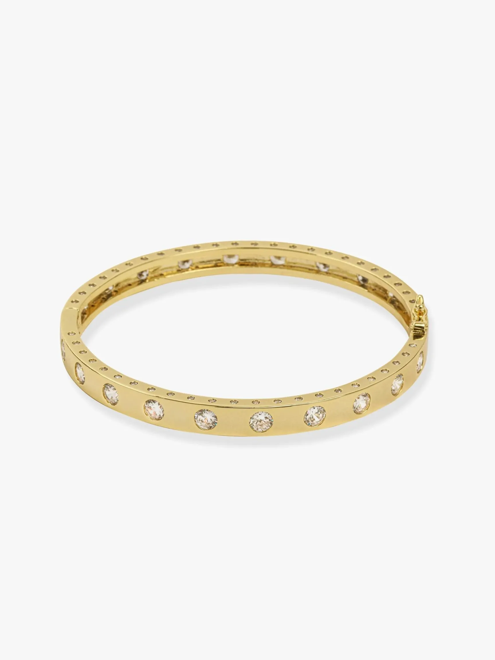 Melinda Maria Ashley Hinge Cuff Gold/White Diamondettes