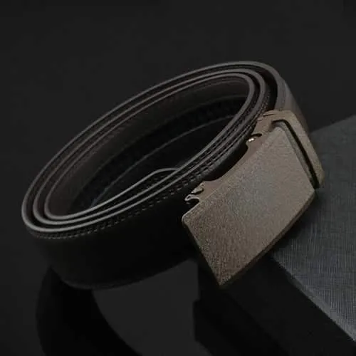 Men Automatic Buckle Leather Tactical Belts Business Alloy buckle Belts Waistband