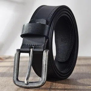 Men genuine leather strap luxury pin buckle belts casual men belt