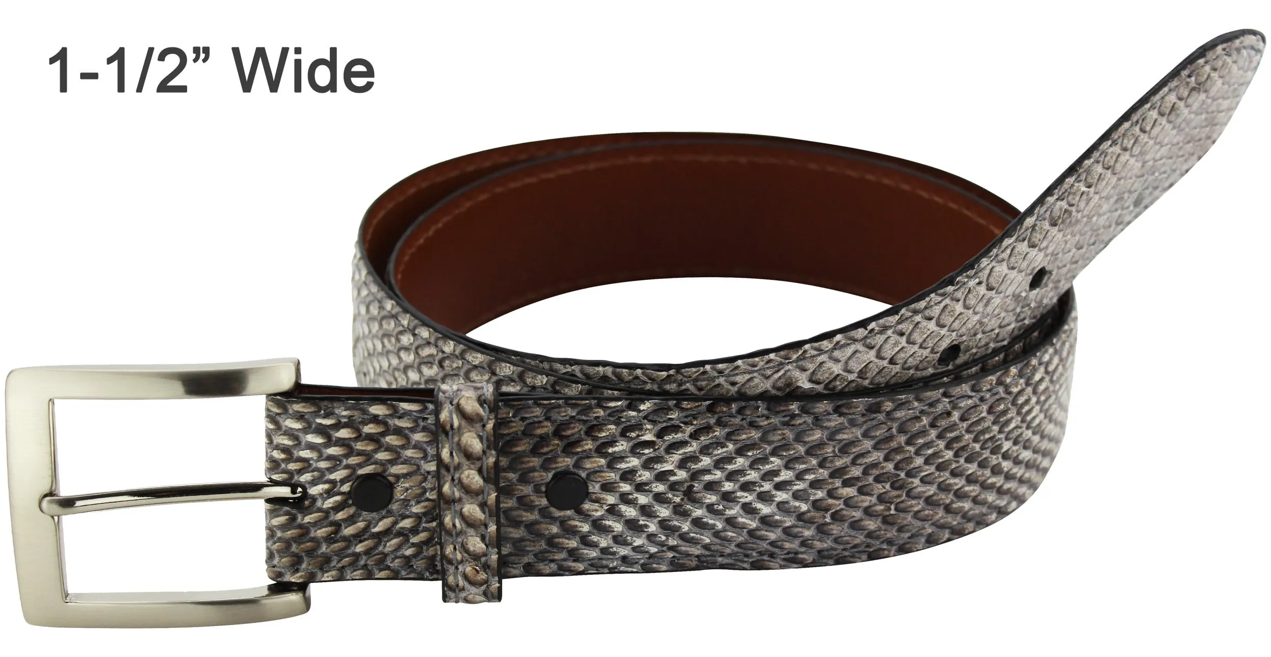 Men's Cobra Snake Skin Designer Full Grain Leather Belt **Made To Order Allow 5 To 6 Weeks To Ship