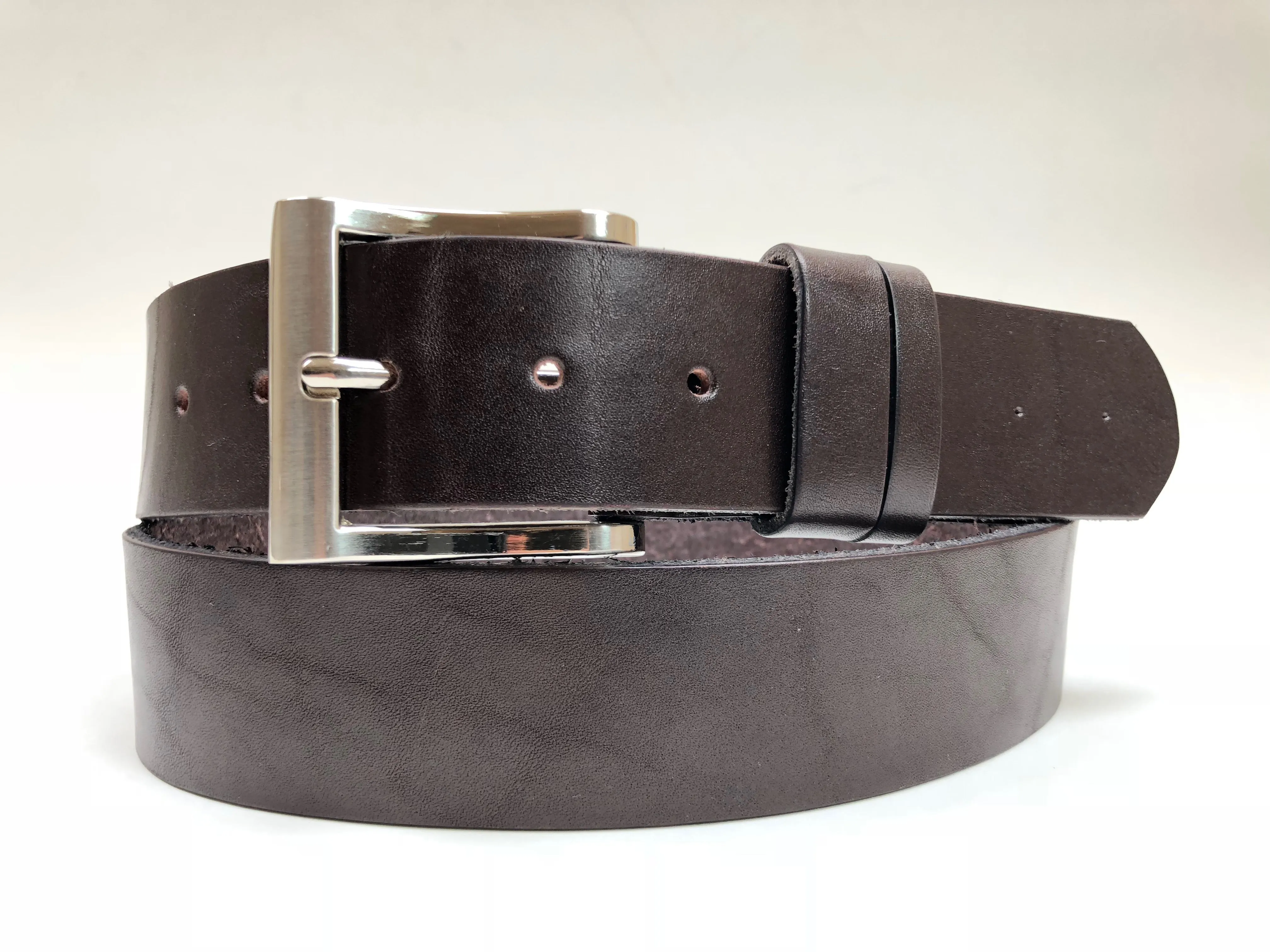 Men's Dark Brown Smooth Leather Belt 36Z6