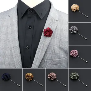 Men's Handmade Brooches Floral Brooch Pin Suit Shirt Corsage Collar
