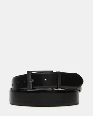 MEN'S REVERSIBLE BURNISHED BELT BLACK/BROWN