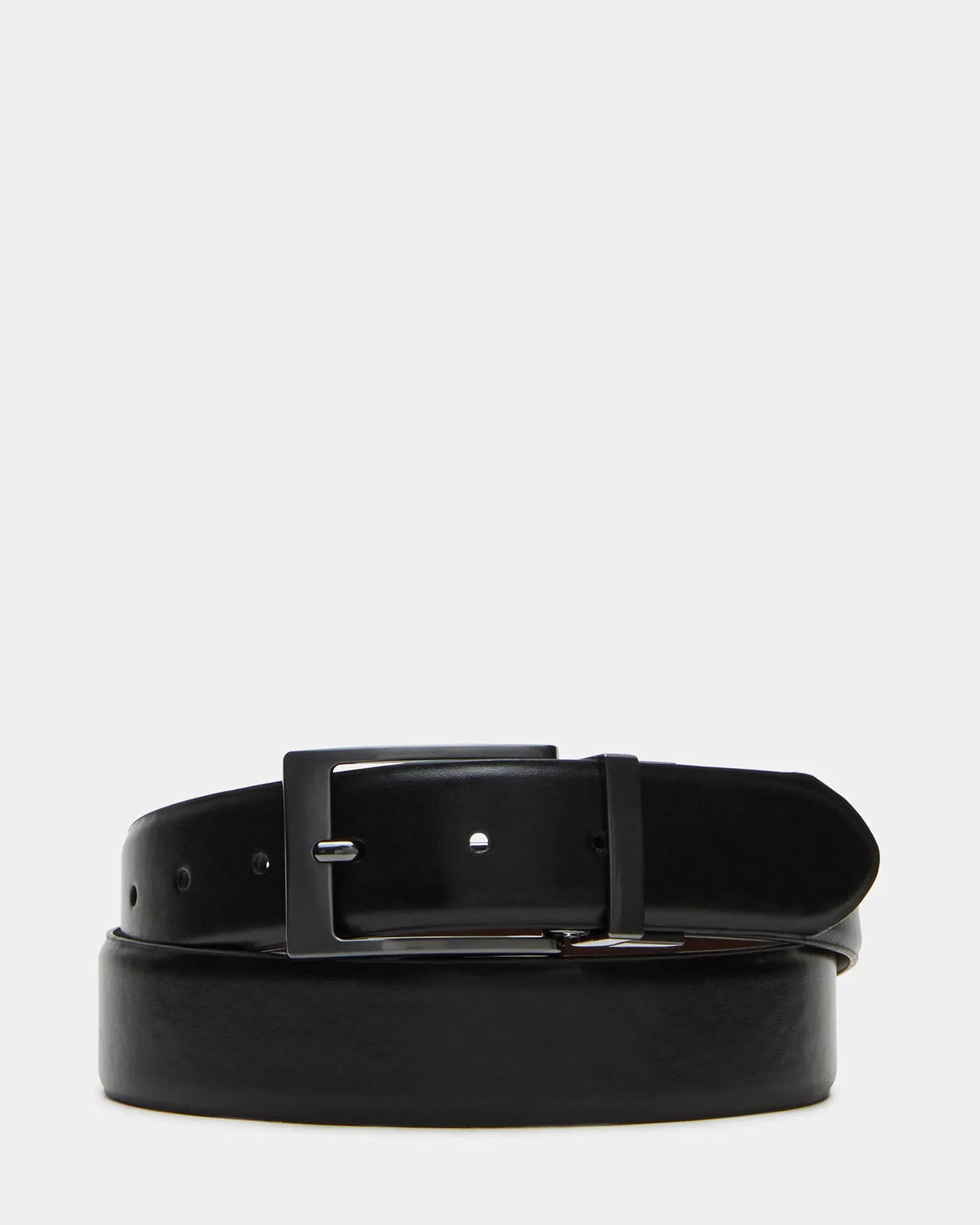MEN'S REVERSIBLE BURNISHED BELT BLACK/BROWN