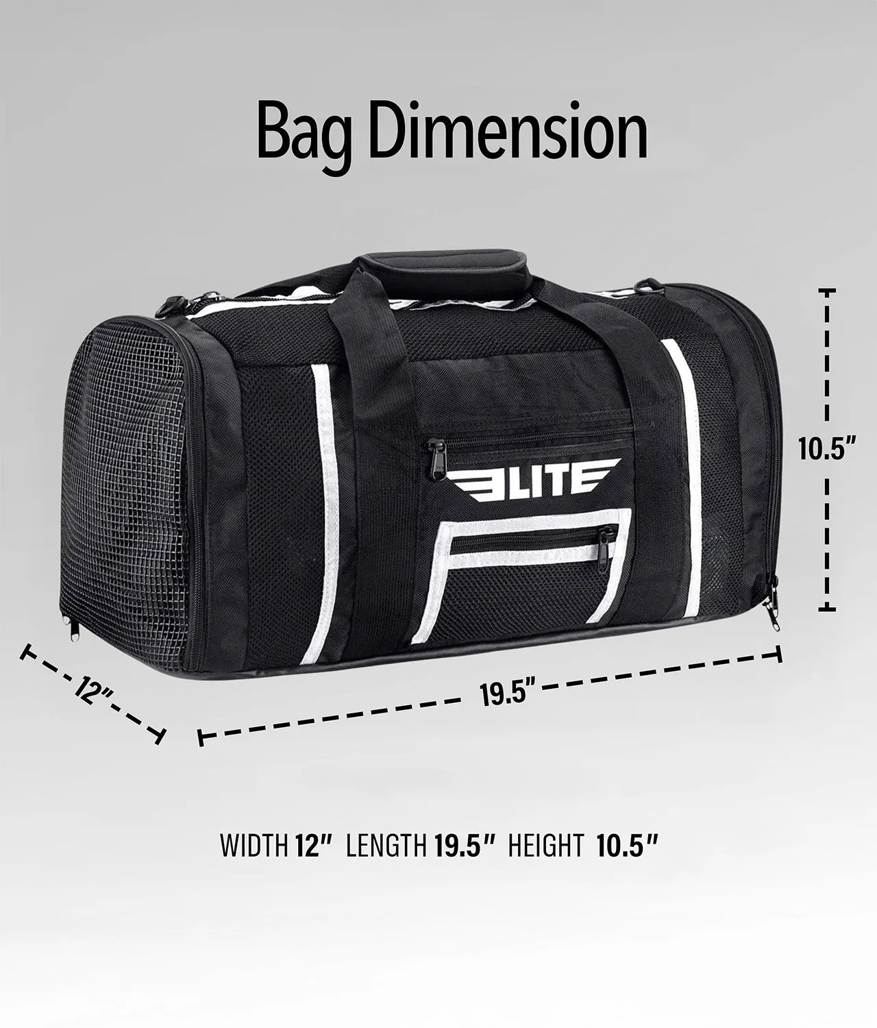 Mesh Black Large Training Gear Gym Bag