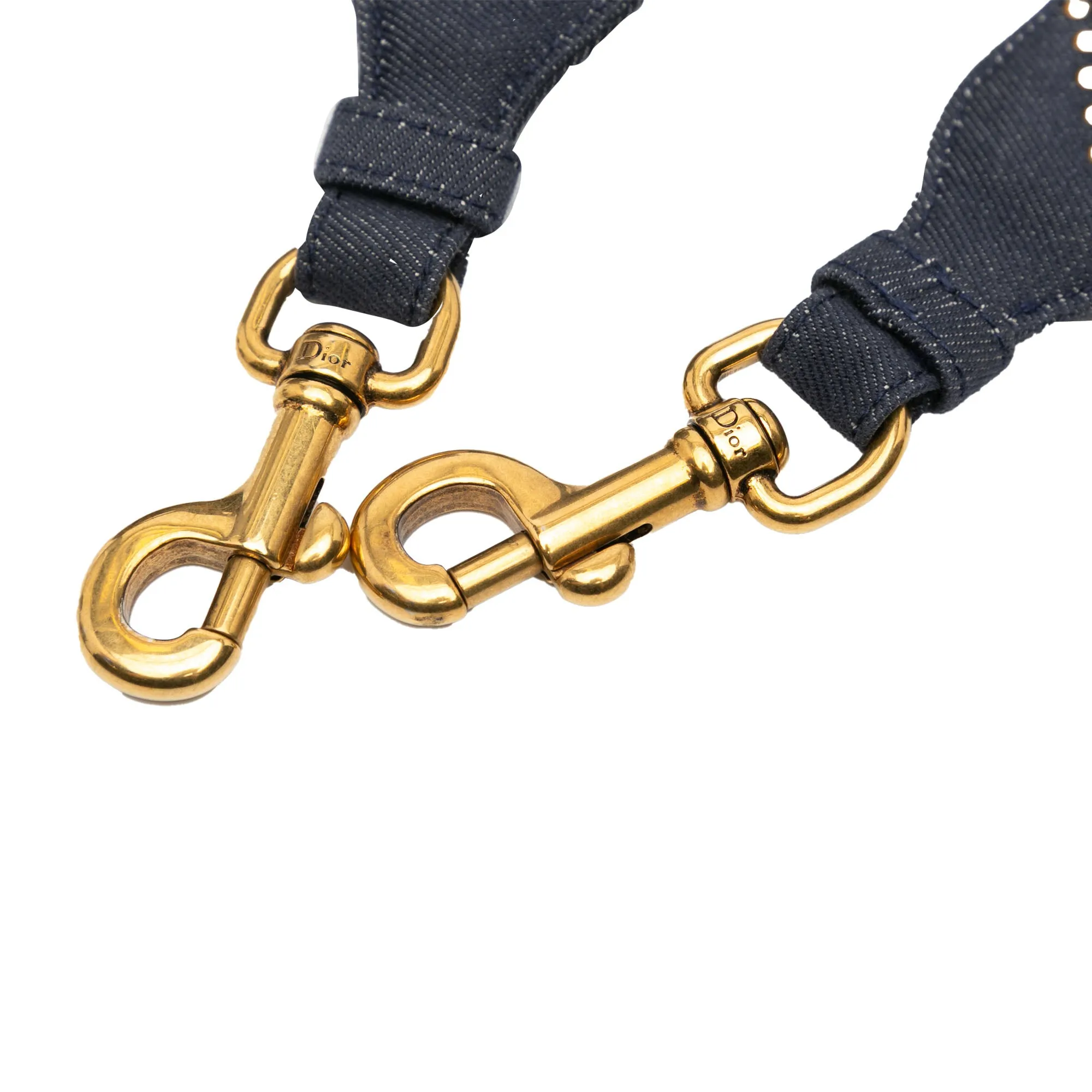 Mini Denim Cannage Studded Supple Lady Dior